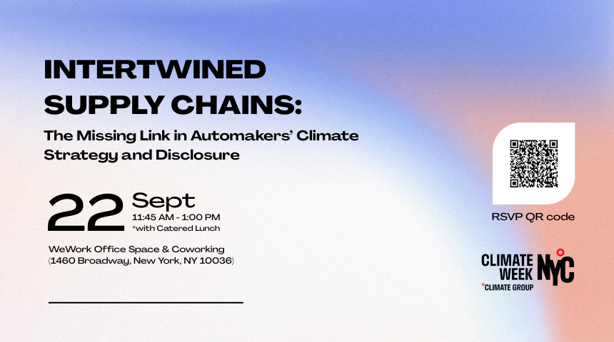 Intertwined Supply Chains: The Missing Link in Automakers’ Climate Strategy and Disclosure